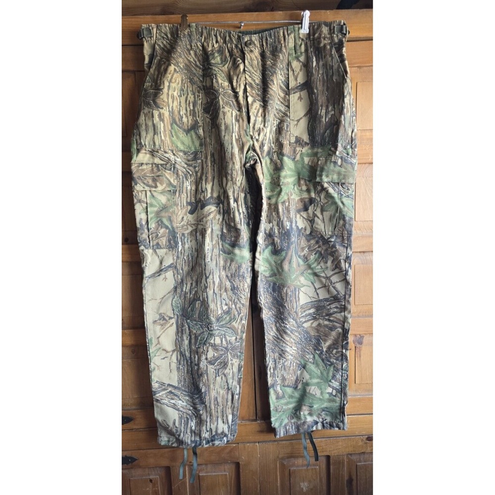 Vintage Prestige Jungle Fatigue Real Tree Bark Camo Adjustable Pants X Large